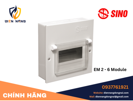 Tủ điện âm tường dân dụng Sino EM 2-6 Module