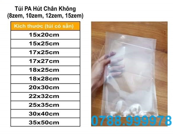 Túi PA hút chân không