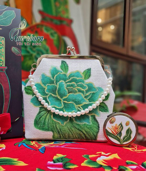 Túi sách vải dứa vẽ tay