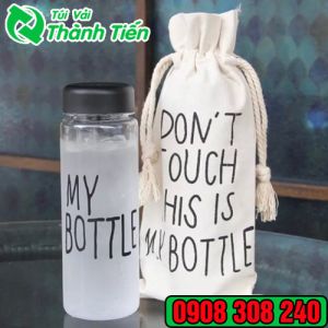 Túi vải bố đựng bình nước