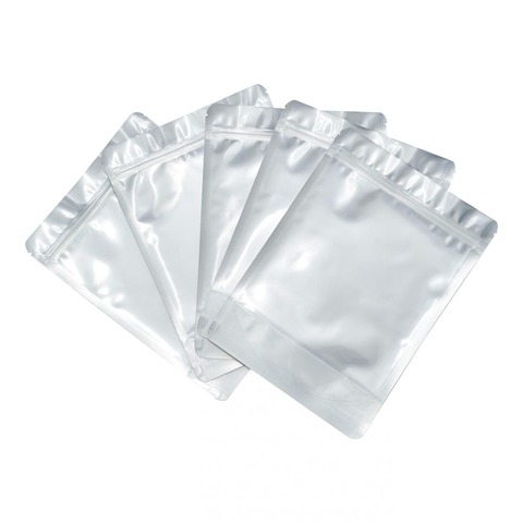 Túi zip 1 mặt bạc