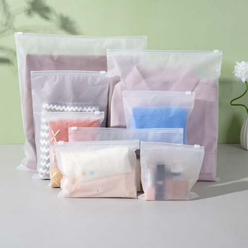 Túi zip lụa mờ