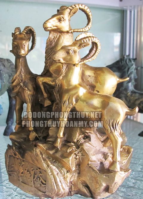 Tượng đồng phong thủy tam dương khai thái