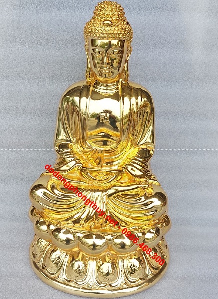 Tượng phật A Di Đà bằng đồng mạ vàng 24K