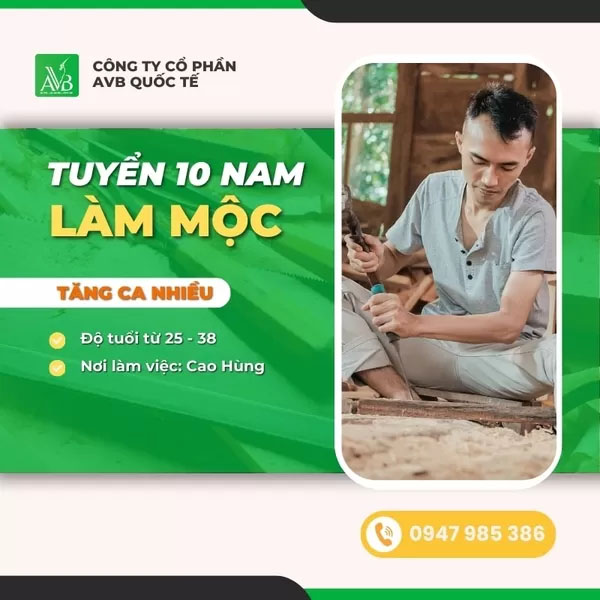 Tuyển nam làm mộc