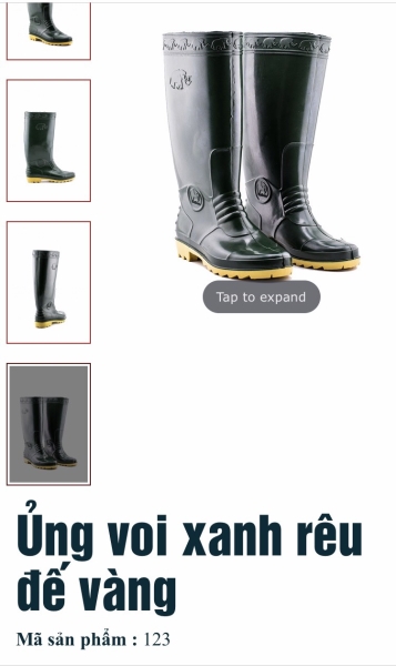 Ủng voi xanh rêu đế vàng