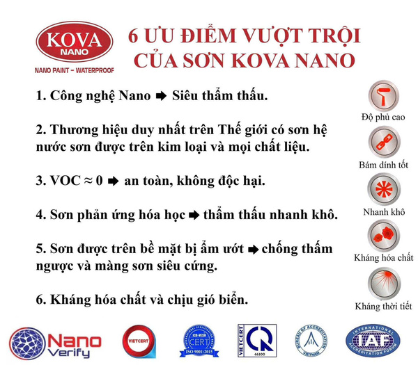 Ưu điểm sơn Kova
