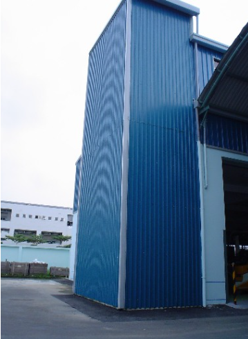 Vách hố thang bằng tôn màu
