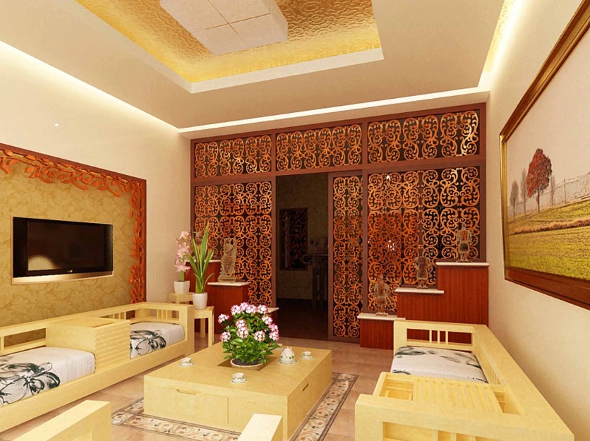 Vách ngăn trang trí cắt cnc