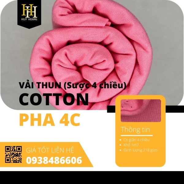 Vải Cotton sược pha 4C 1m75-2m7