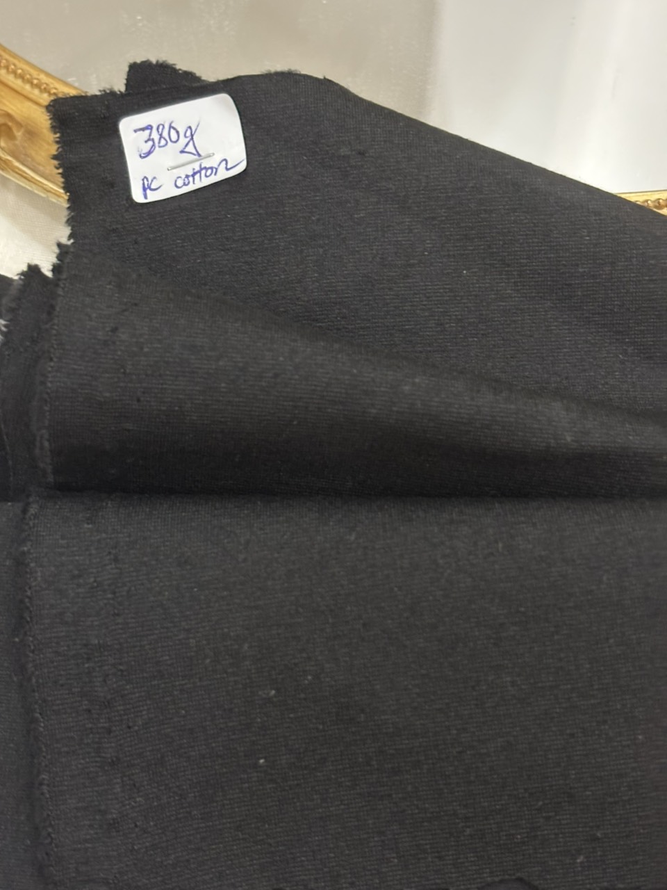 Vải thun umi 3 màu đen 380g