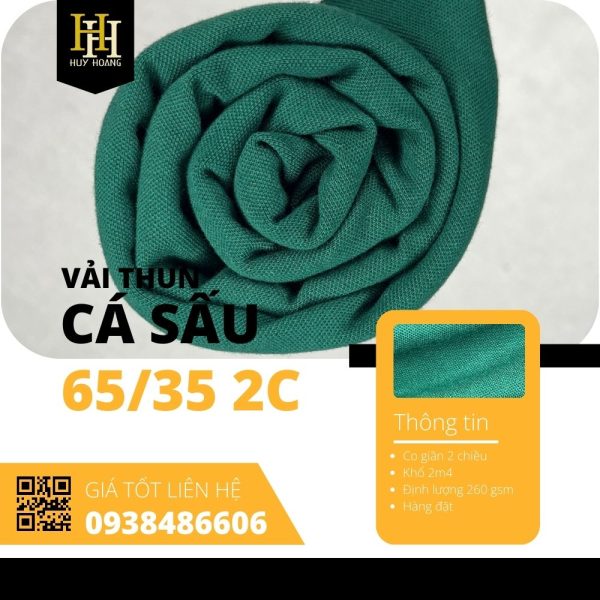 Vải cá sấu 65-35 2C