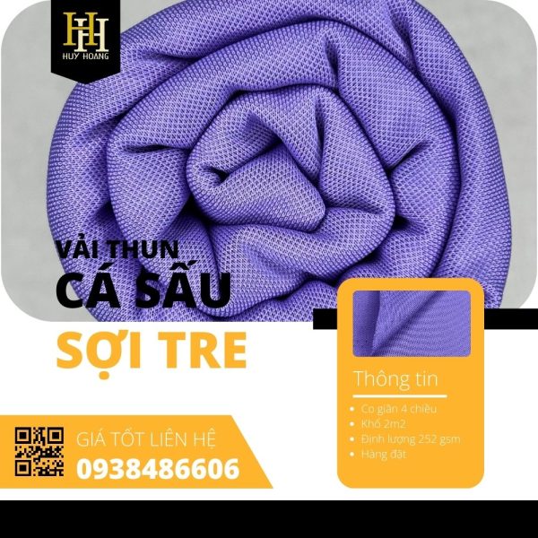 Vải cá sấu sợi tre 2m2-1m8