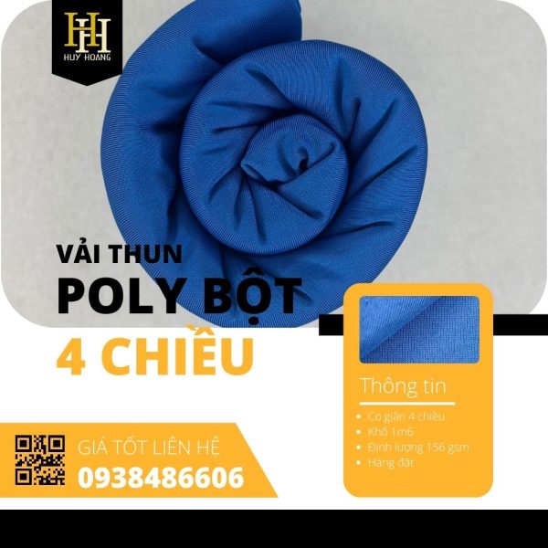 Vải thun Poly bột 4C
