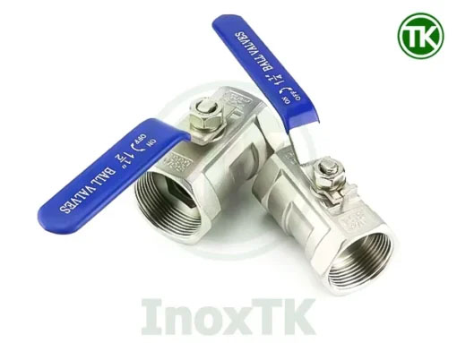 Van bi 1PC tay gạt nối ren inox – Van bi 1 mảnh