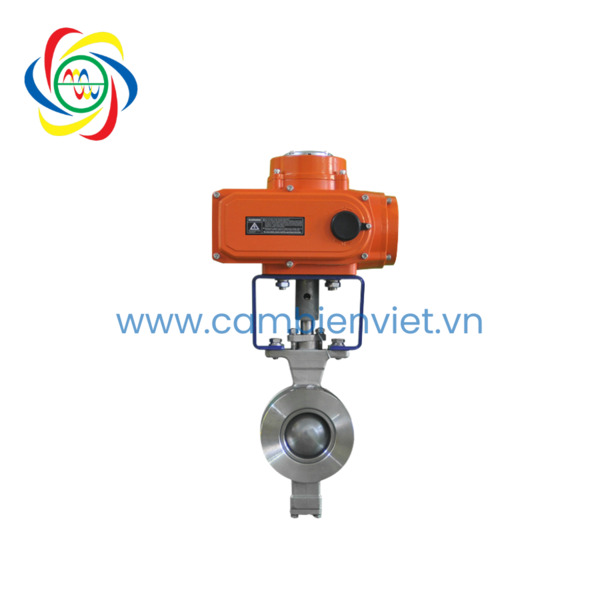 Van bi chữ V điện có mặt bích