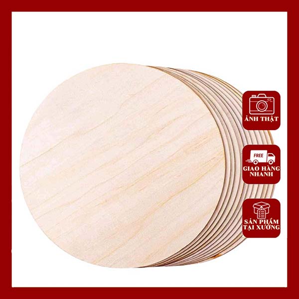 Ván gỗ thông 3mm sét 10 hình tròn