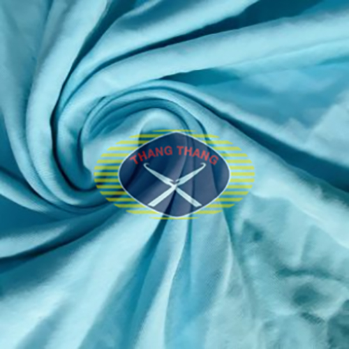 Vải thun borip xanh dương