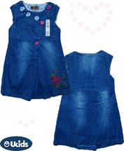 Váy jean 2 lớp hoa ngực ruby