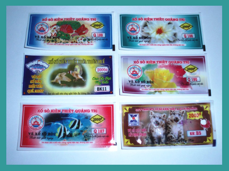 Bao bì vé số bóc