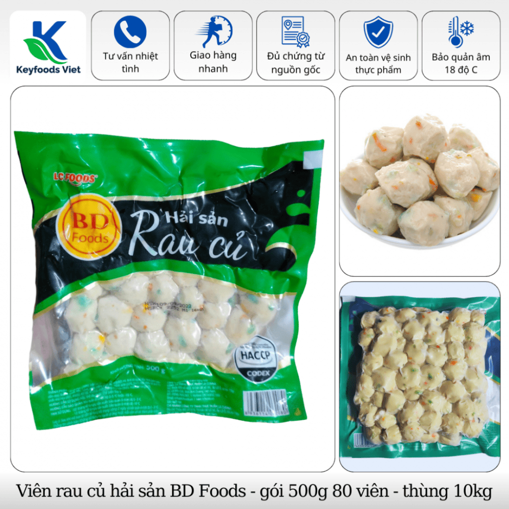 Viên rau cá hải sản BD Foods
