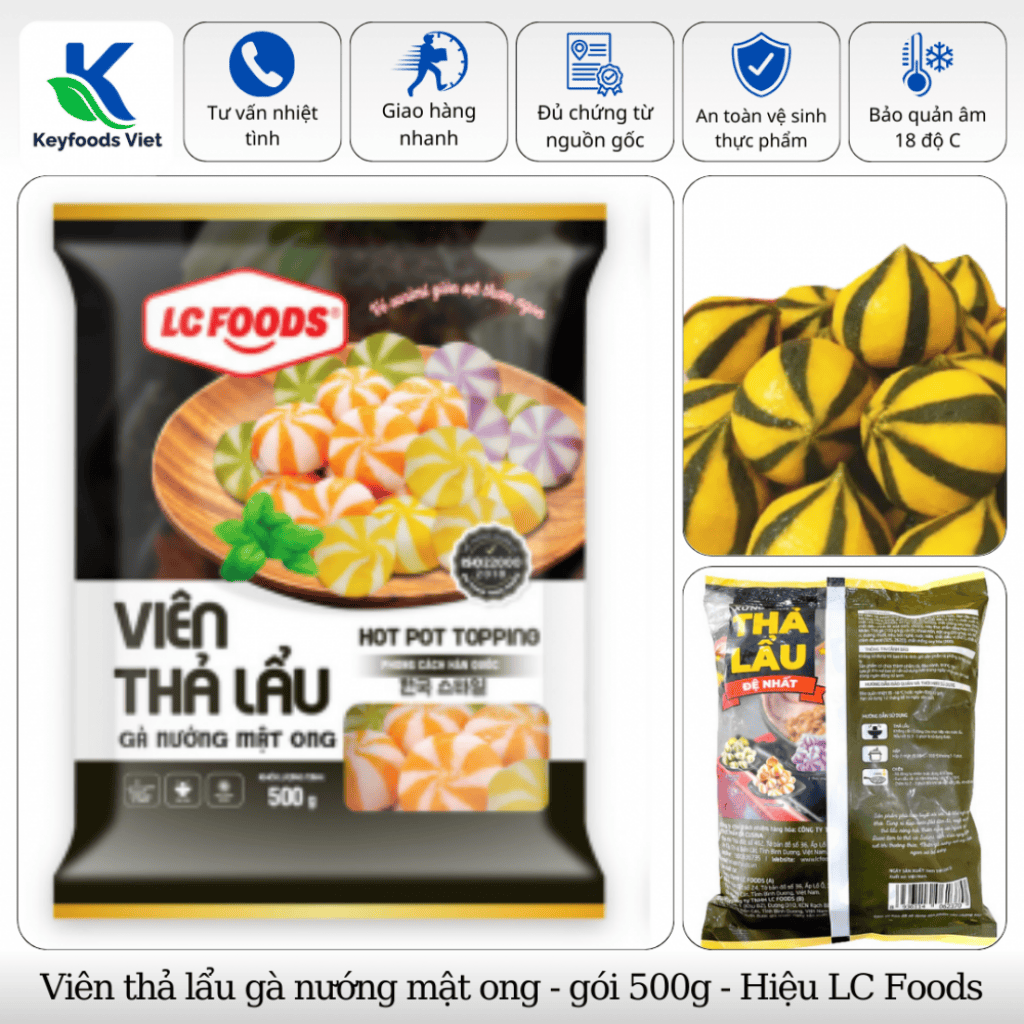 Viên thả lẩu gà nướng mật ong