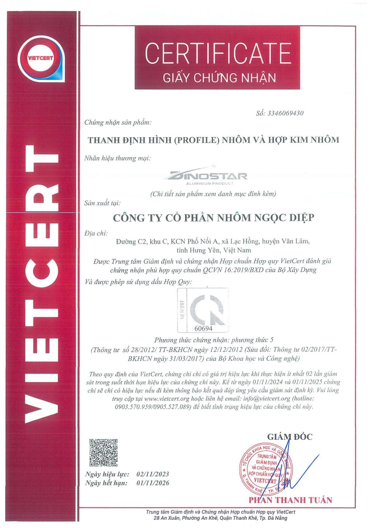 Vietcert 60694