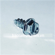 Vít đầu lục giác liền long đen mạ kẽm