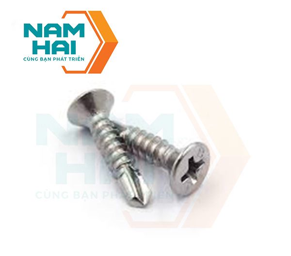 Vít inox tự khoan đầu bằng