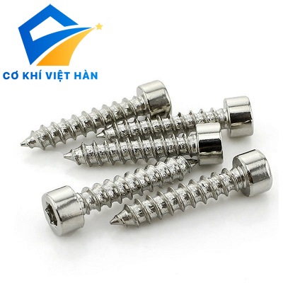 Vít gỗ đầu lục giác chìm inox Din 912