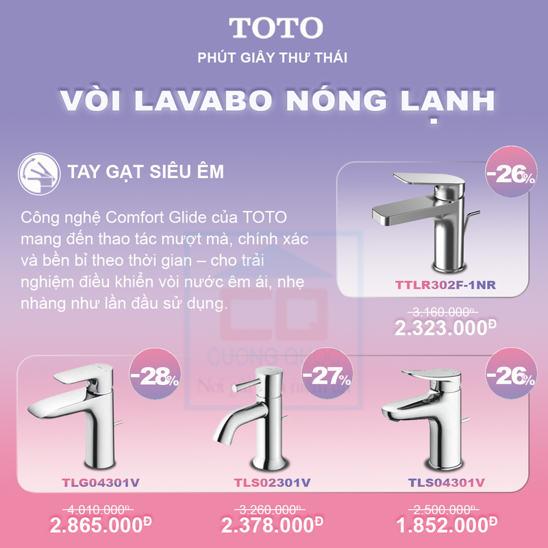 Khuyến mãi vòi Lavabo TOTO