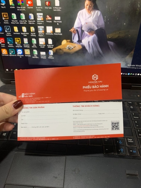 In voucher, thẻ bảo hành
