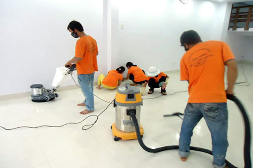 Vệ sinh công trình sau xây dựng