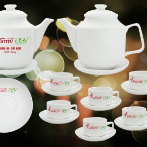 Bộ ấm chén vuông cao