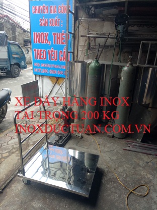 Xe đẩy hàng inox tải trọng 200kg