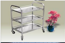 Xe đẩy inox 3 tầng