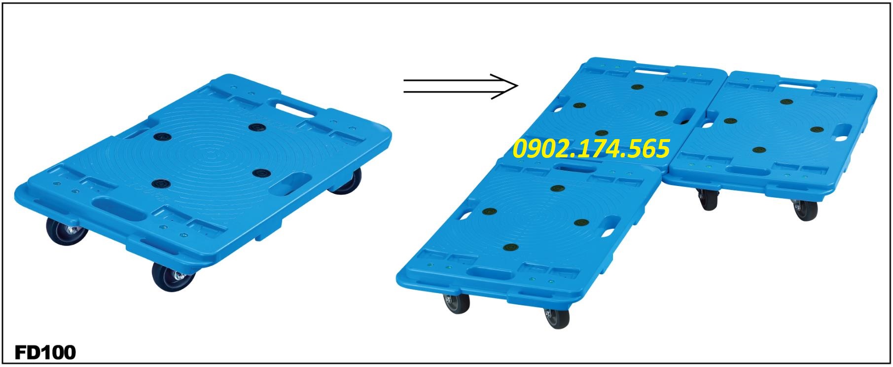 Xe đẩy sàn nhựa FD100