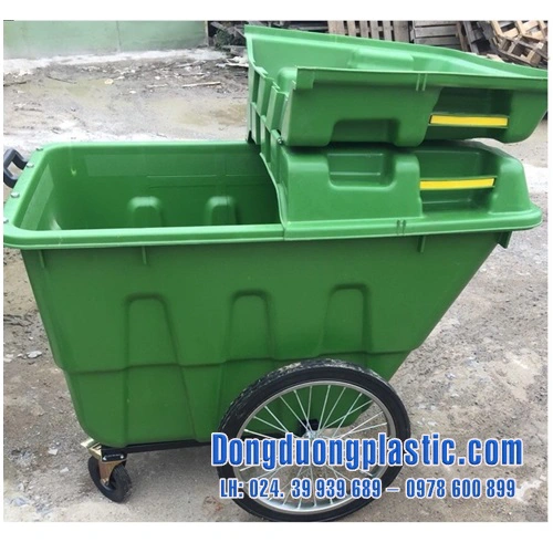 Xe gom rác 400L nhựa HDPE