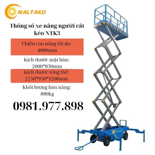 Xe nâng người 6m - mã NTK2 NTK3
