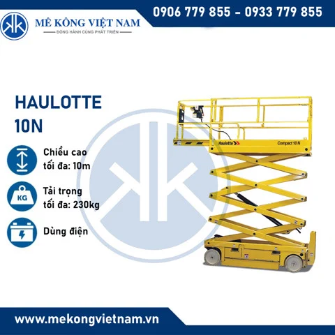 Xe nâng người cắt kéo nhỏ gọn Haulotte