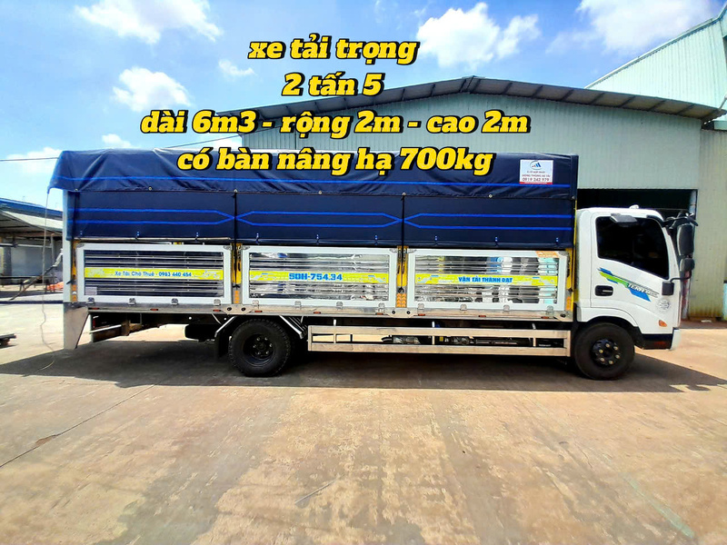 Dịch vụ cho thuê xe chở hàng tải trọng 2 tấn