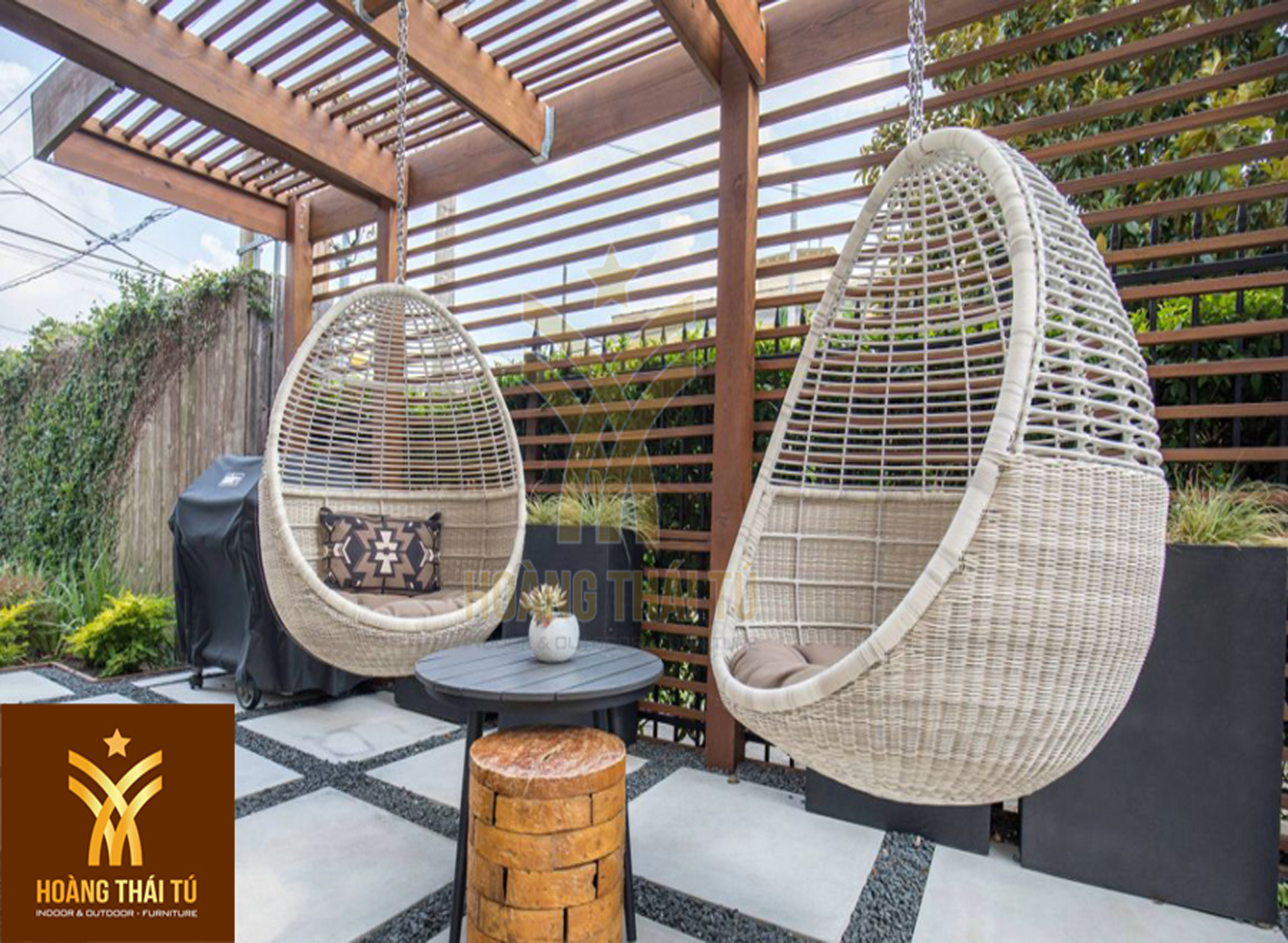 Xích đu treo giả mây ngoài trời HTTM10
