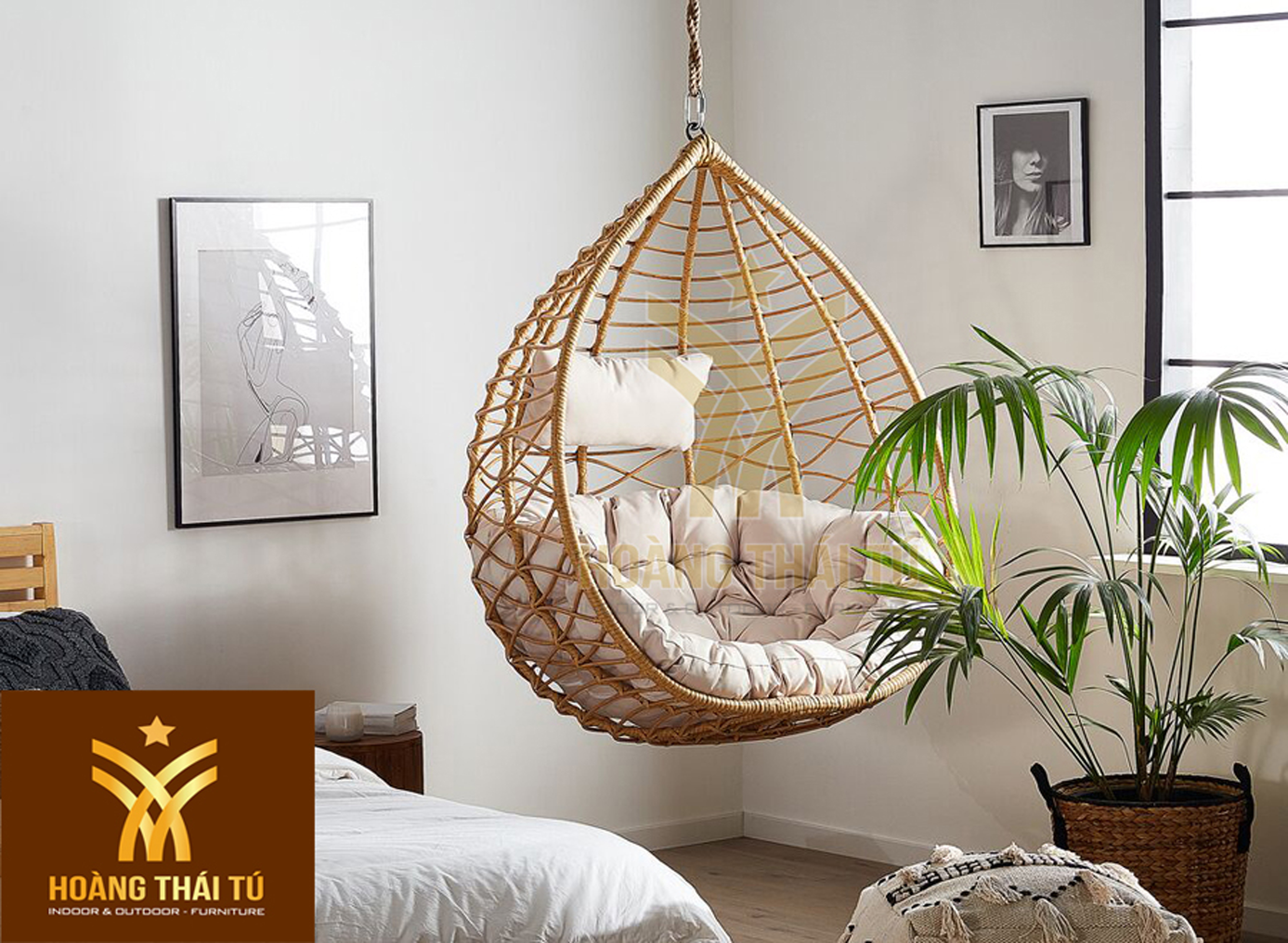 Xích đu treo giả mây ngoài trời HTTM11