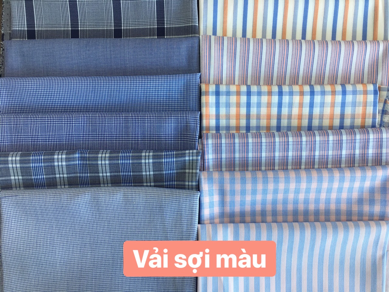 Vải sợi màu