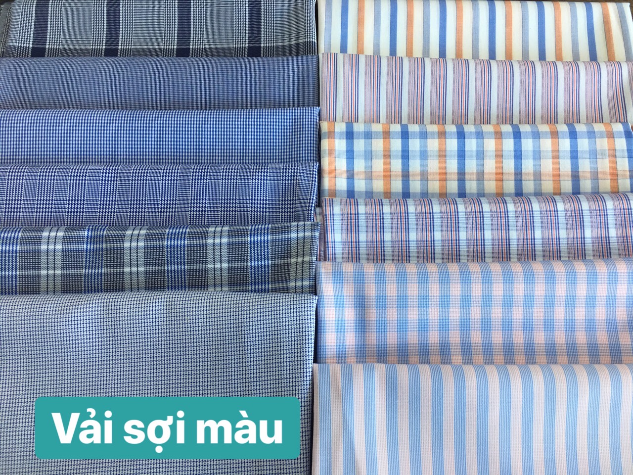 Vải sợi màu