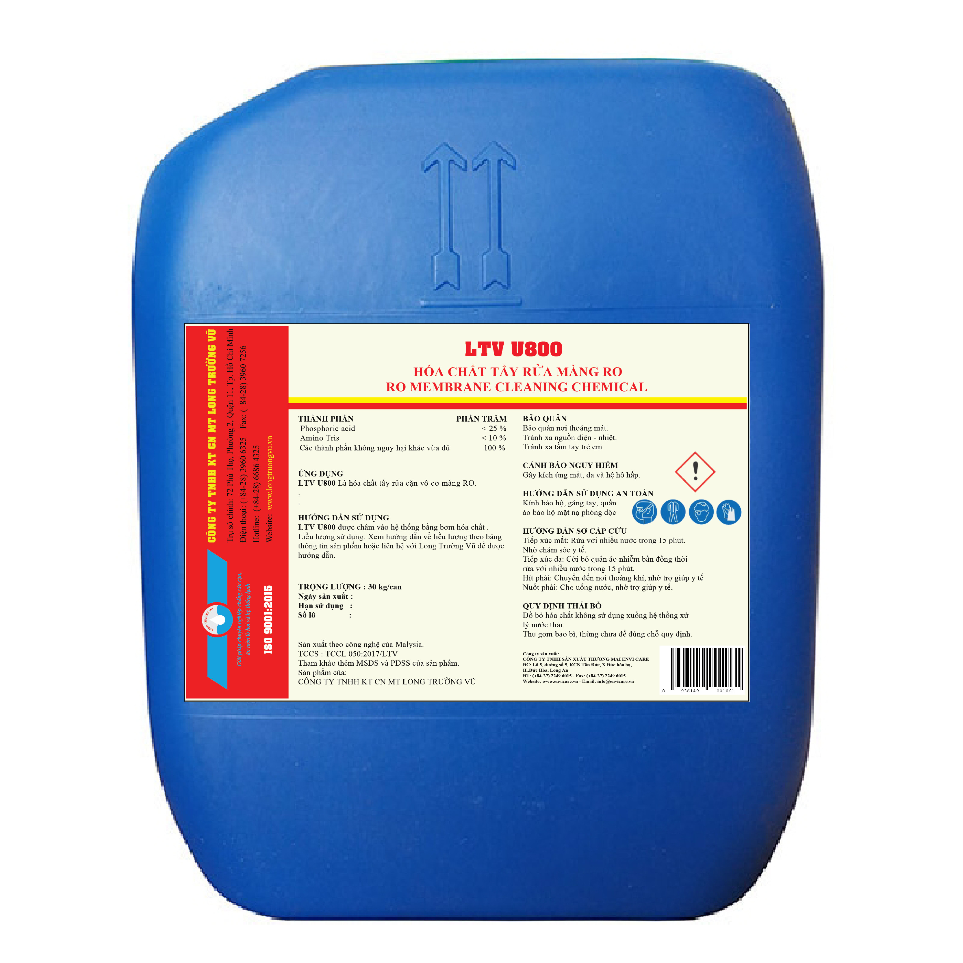 Hóa chất tẩy rửa màng RO