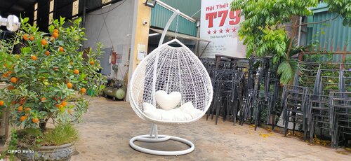Xích đu nhựa giả mây
