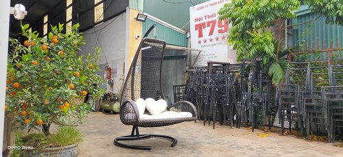 Xích đu nhựa giả mây