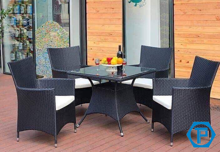Sofa mây nhựa ngoài trời