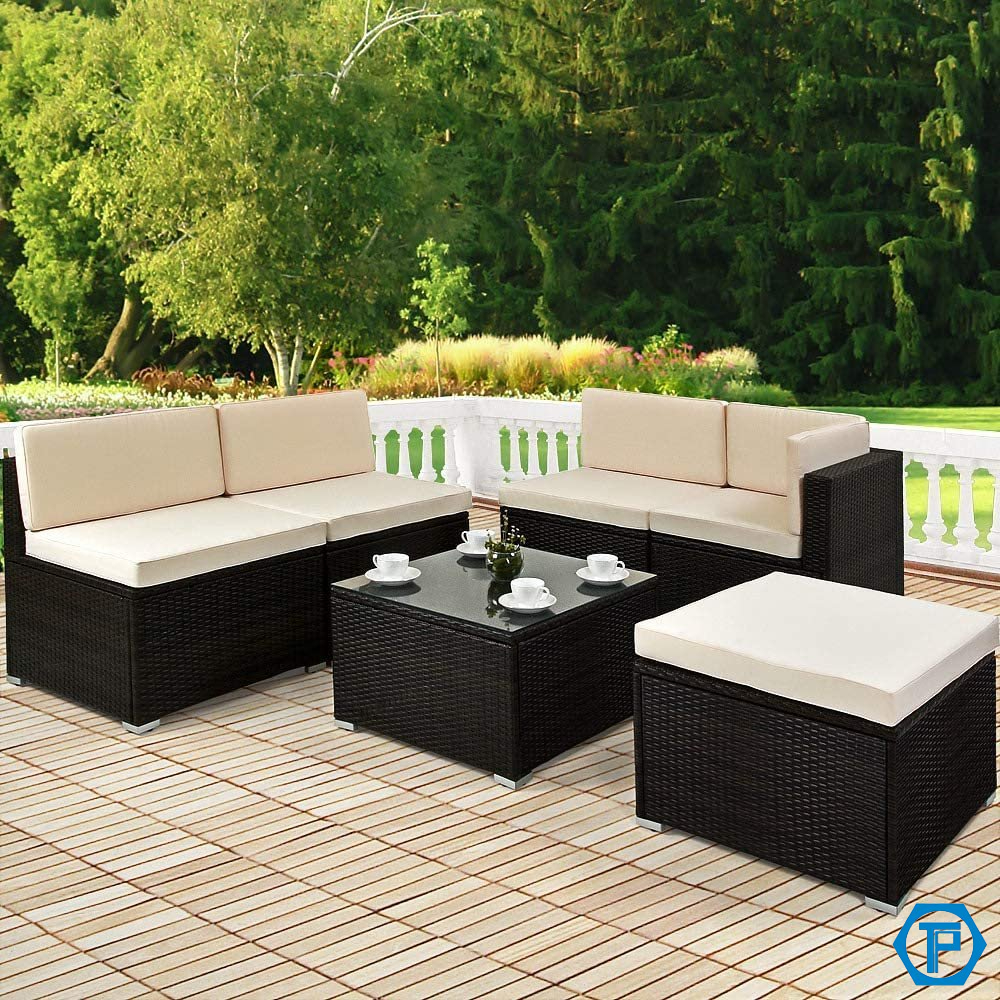Sofa mây nhựa ngoài trời